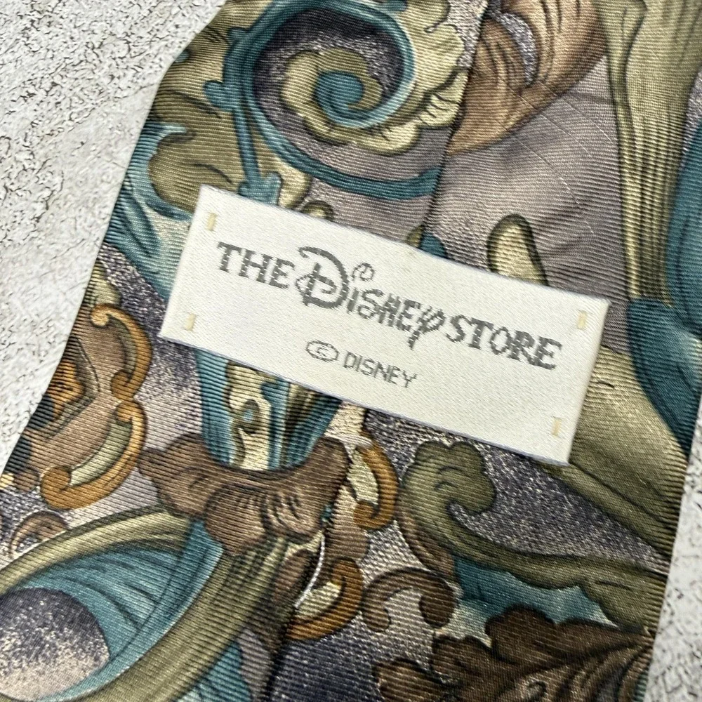 The Disney Store Silk Tie‎ Mens One Size Multicolor Paisley Made In USA Necktie